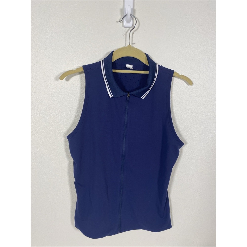 yogalicious top Large‎ Front zip Sleeveless Activewear F1
